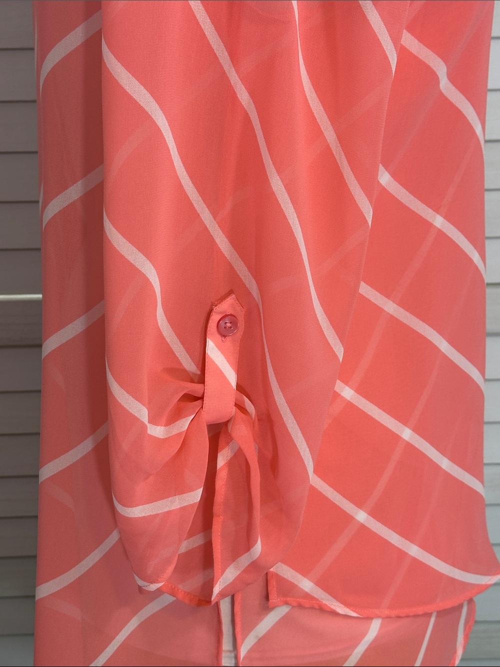 Chico's Chiffon Tunic Size 12 Pink LW Flowy - Picture 7 of 14